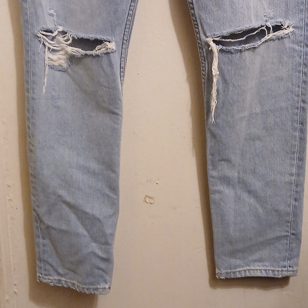 Boyish Light Blue Straight-Leg Distressed Jeans - Picture 8 of 10